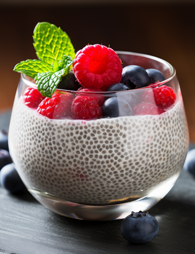 Chia Mixed-Berries Pudding