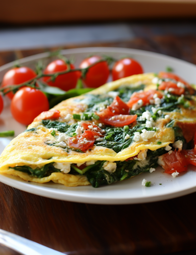 Spinich-And-Fetta-Omlet