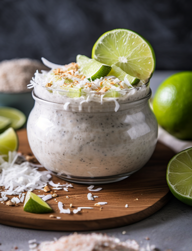 Chia coconut-Key-lime Pudding