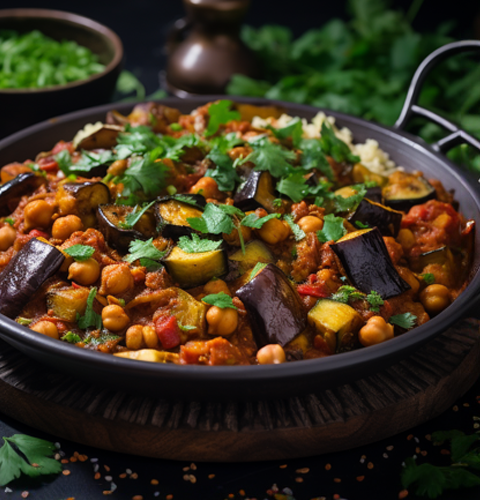 Eggplant and Chickpea Curry