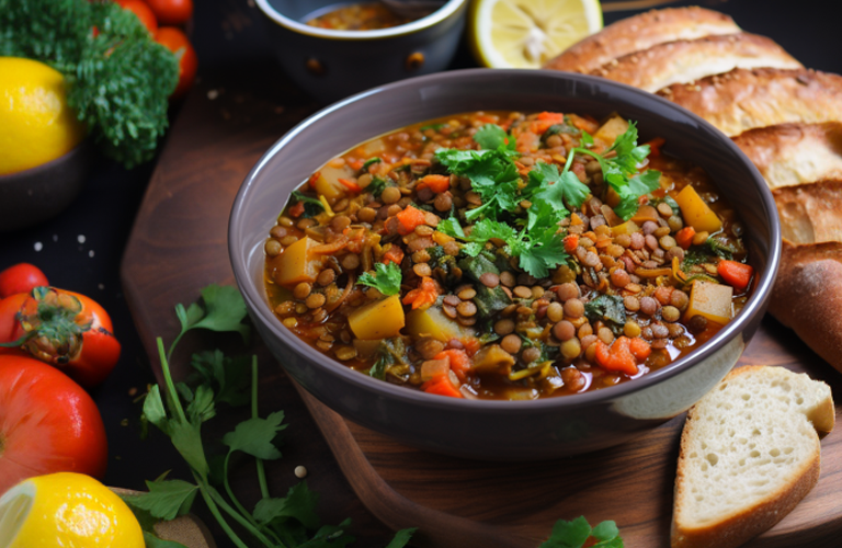 Feast Guilt Free Moroccan-Spiced Lentil & Vegetable Stew Made Easy