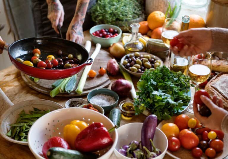 Chef cooking in a kitchen food photography recipe idea