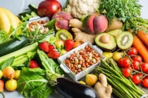 Healthy food for balanced alkaline diet concept