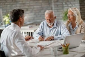 Senior couple having a meeting with attorney for Medical Power of Atterney