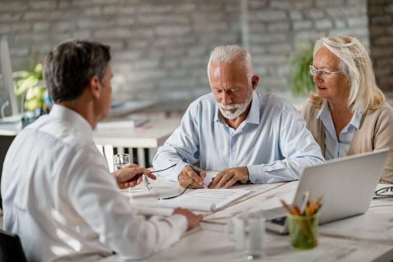 Senior couple having a meeting with attorney for Medical Power of Atterney