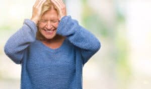 Woman having a mood swing